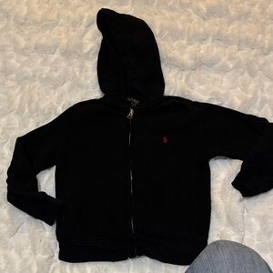 Polo by Ralph Lauren Black Hoodie with Red Logo